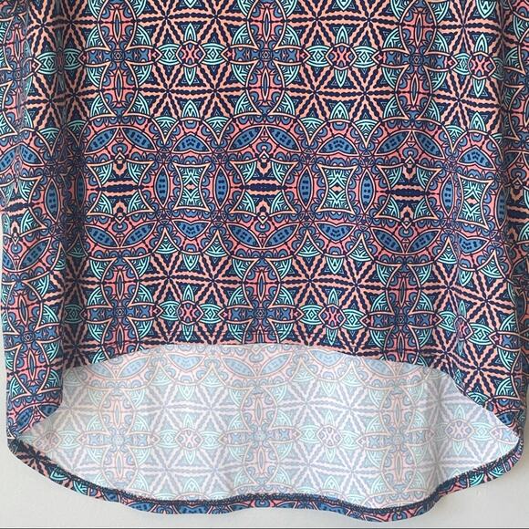 LuLaRoe High Low Blue and Orange Tee Size X-Small - Picture 6 of 9